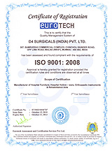 D4 Surgicals - URS - UKAS - ISO 9001-2000 Certified